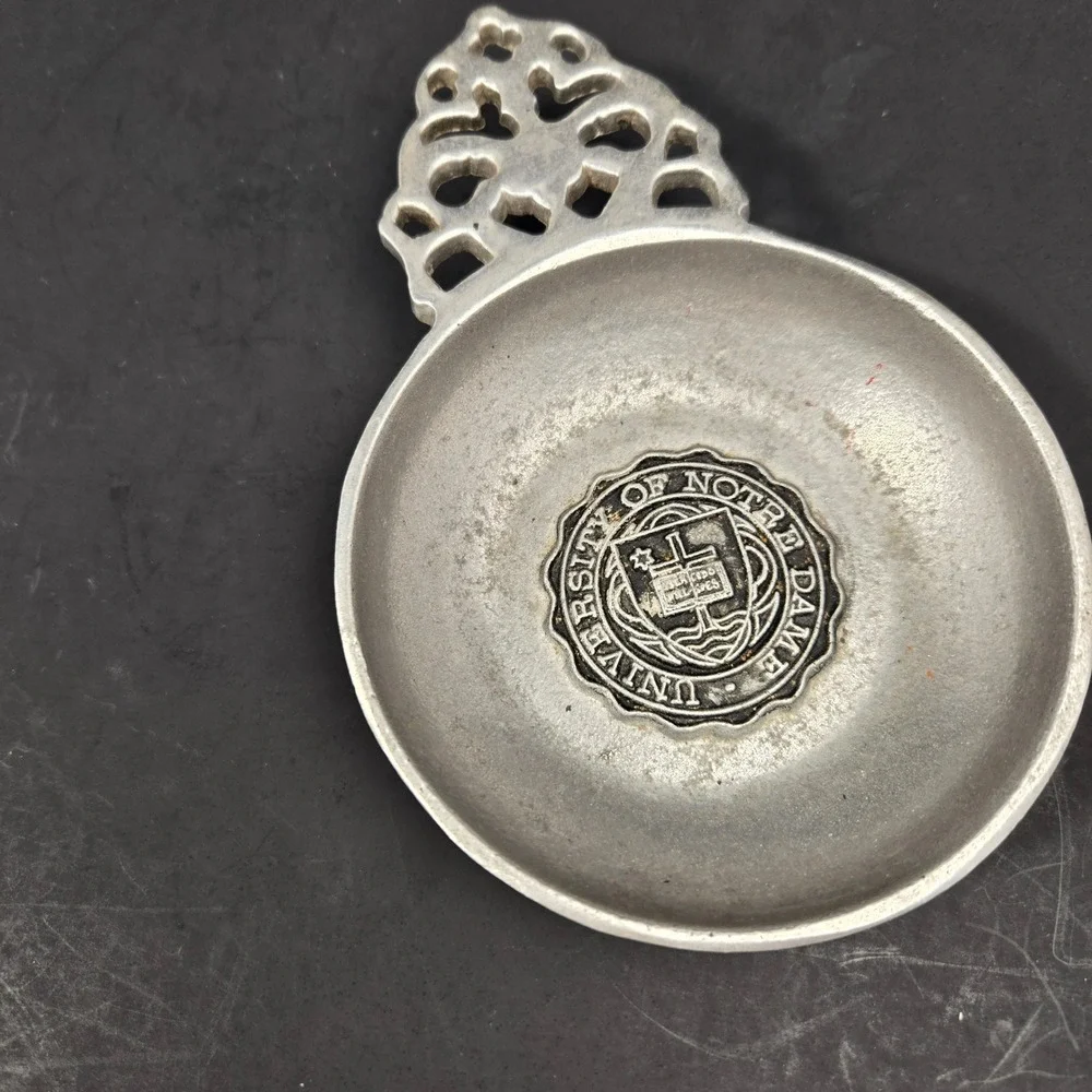 Wilton Armetale University of Notre Dame Porringer Dish Pewter-Look Aluminum RWP